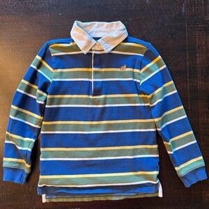 Janie and Jack Blue Striped Polo Shirt